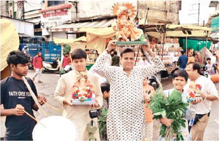 आंकड़ावाले गणेशजी के हो रहे हैं दर्शन