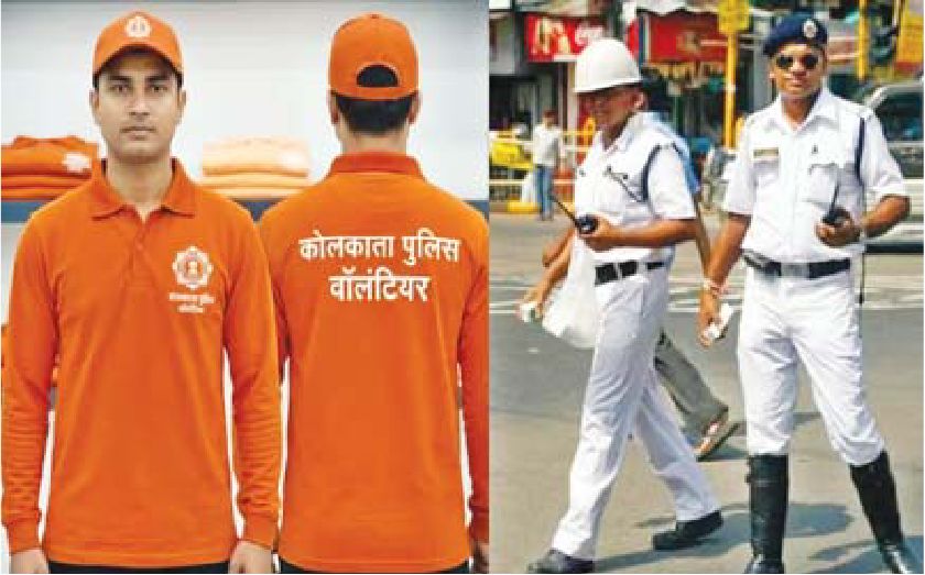बंगाल की दुर्गा पूजा में अब भगवा सुरक्षाकर्मी