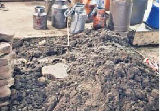 भाजपा नेता ने ली गड्ढा भरते ही राहत की सांस