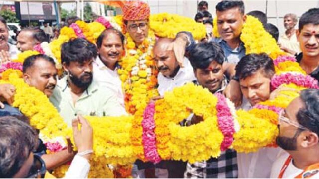 भाजपा के सहमीडिया प्रभारी का हुआ स्वागत