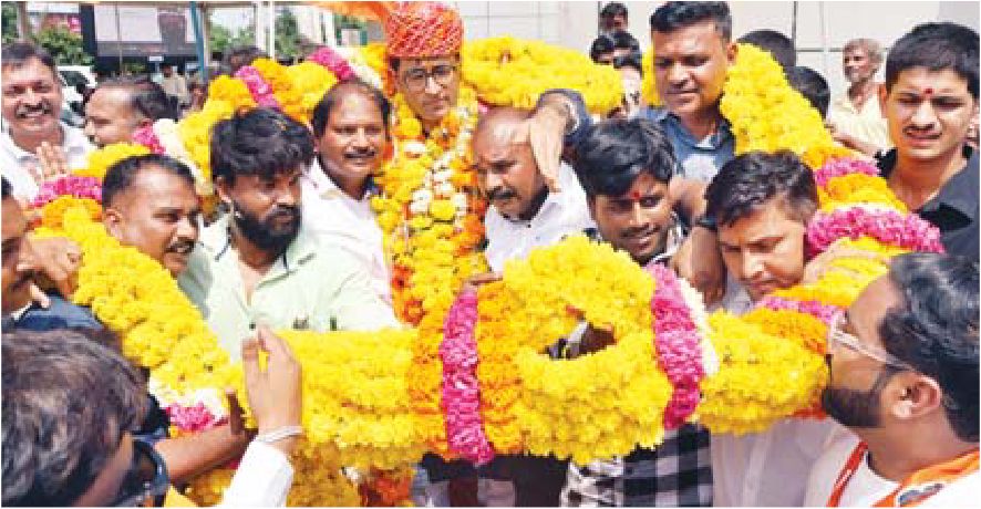 भाजपा के सहमीडिया प्रभारी का हुआ स्वागत