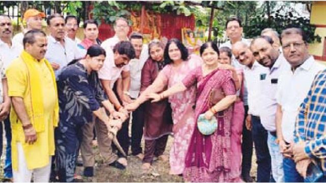 ब्राह्मण समाजजनों ने किया भूमिपूजन