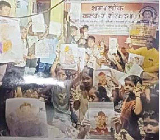 बच्चों ने सीखा प्रतिमा बनाना