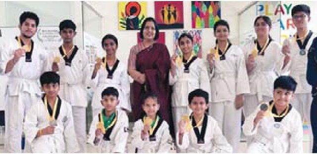 द मिलेनियम स्कूल को राज्य ताइक्वांडो स्पर्धा में 12 पदक