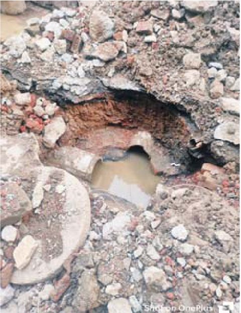 ड्रेनेज लाइन डालने में नर्मदा लाइन फोड़ी