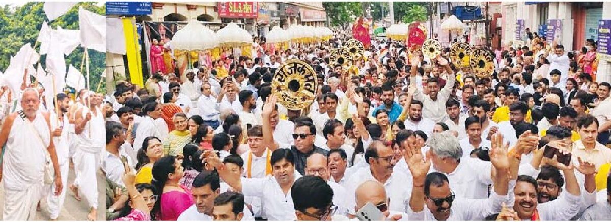 जैन श्रावकों का हुआ शोभायात्रा में सम्मान