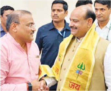 लोकसभा अध्यक्ष का स्वागत