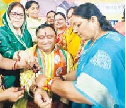 तिलक से बढ़ी नीलेश भारती की राजनैतिक ताकत, धार भाजपा कार्यालय में जुटा नेतृत्व