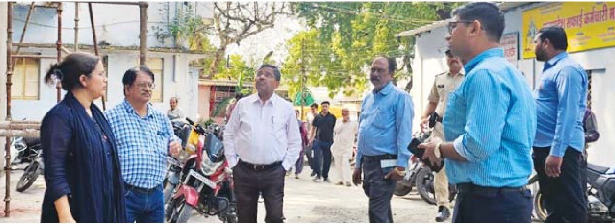 आयुक्त ने नवीन भवन का निरीक्षण किया
