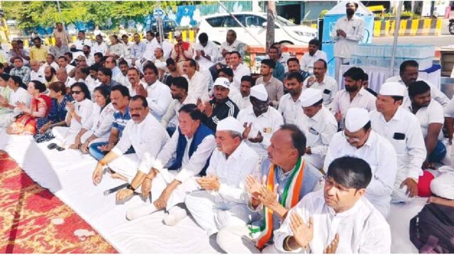 कांग्रेस ने आज गांधीजी और शास्त्रीजी को किया याद