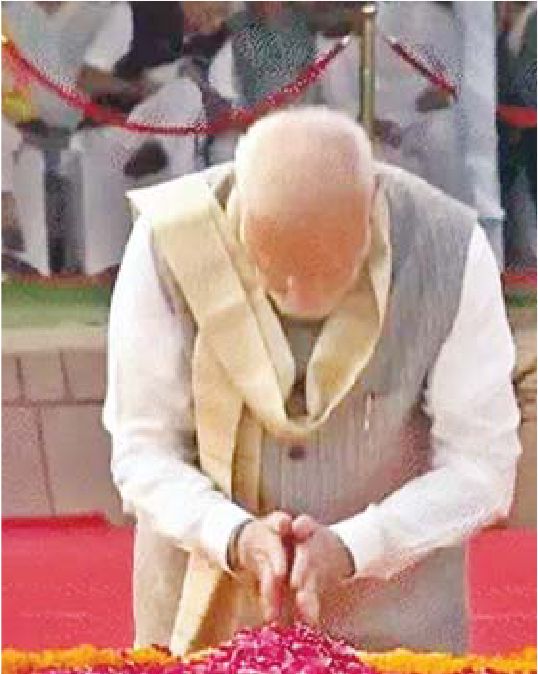 गांधीजी व शास्त्रीजी को किया नमन