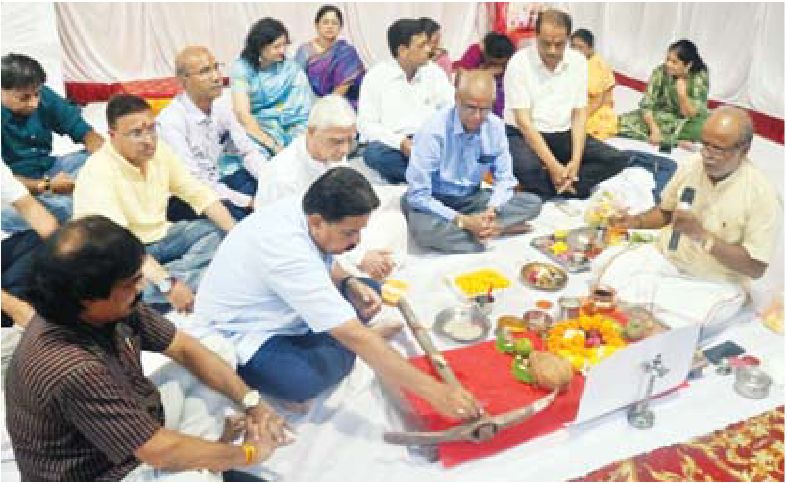 जत्रा के लिए भूमिपूजन किया