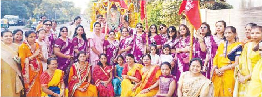 जीणमाता के जयकारों के साथ निकली निशान यात्रा
