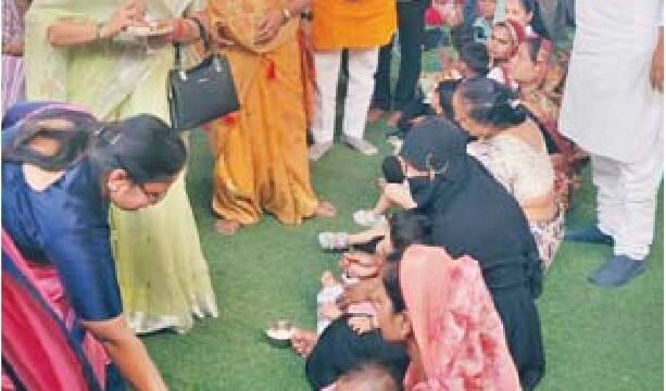 विधायक रहे आंगन मिलन सेवा कार्य में मौजूद