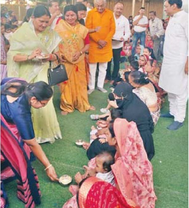 विधायक रहे आंगन मिलन सेवा कार्य में मौजूद