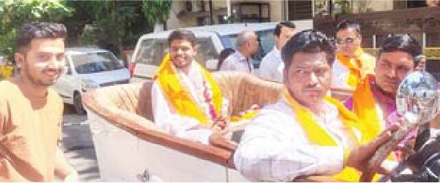 रामद्वारा से निकली भागवत के पहले शोभायात्रा